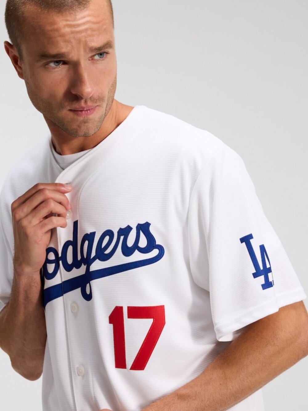 NWT NIKE Shohei Ohtani Dodgers Men's L White Home Jersey Stitched #17 - Picture 4 of 7